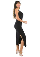 Vestido Longo Regata Com Fenda REF: VXN13