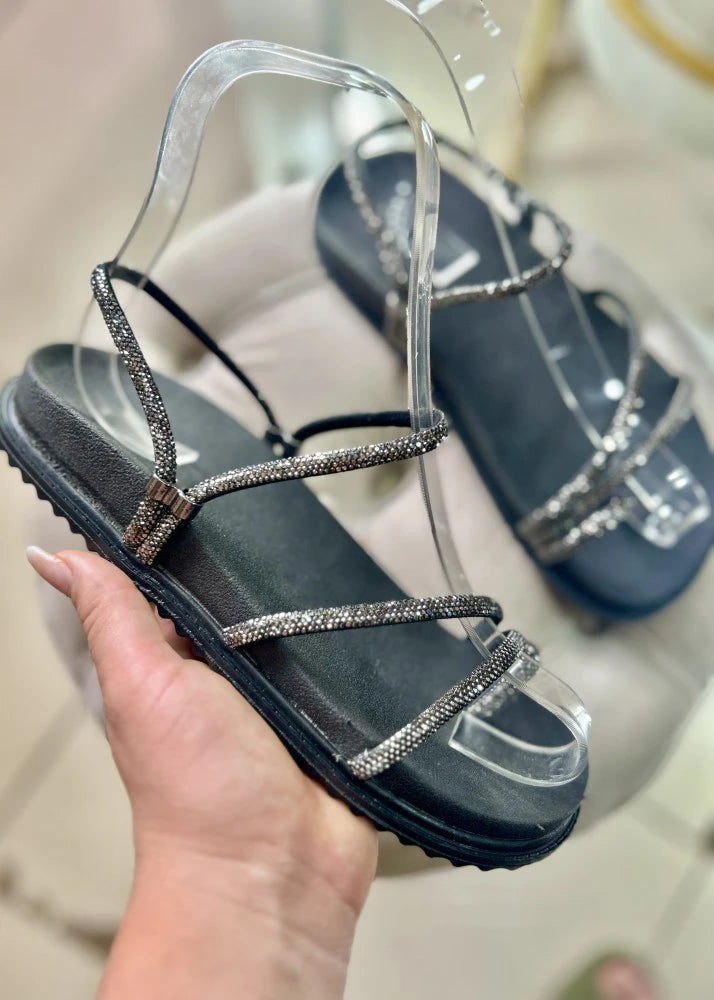 Papete Brilhosa Sofia Preta