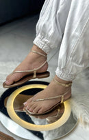 Rasteira Olívia Dourada