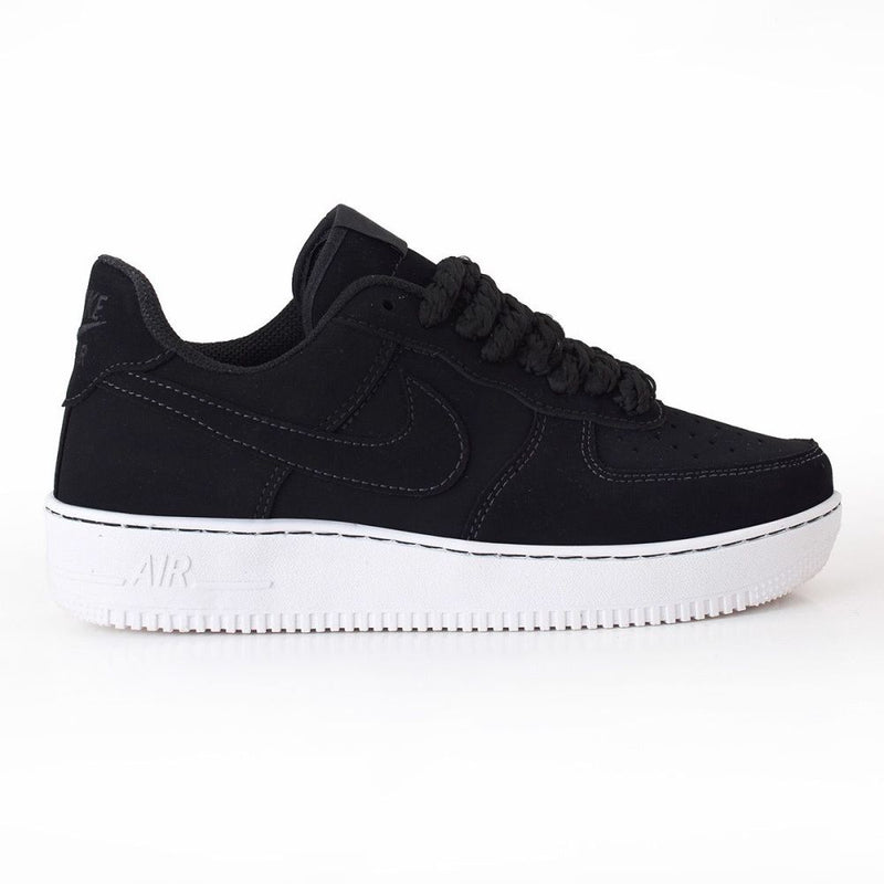 Air Force Nobuck (Linha Premium) x Preto/Branco
