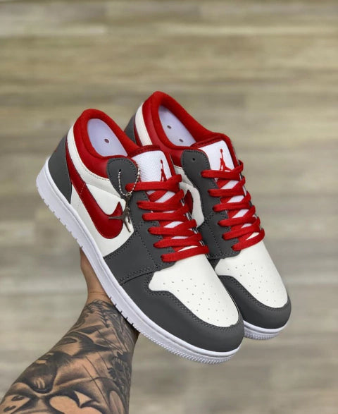 Air Jordan 1 Low 'red white gray'